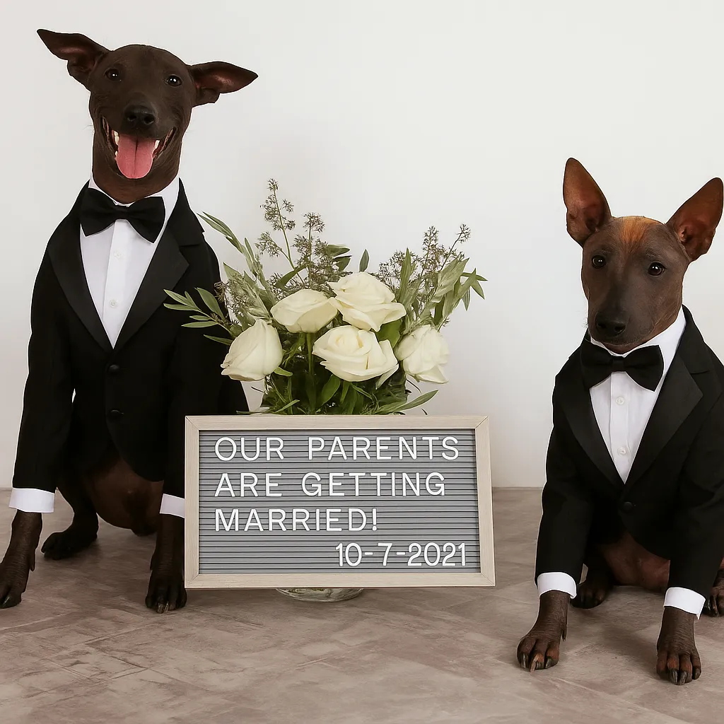 dress these dogs in tuxedos