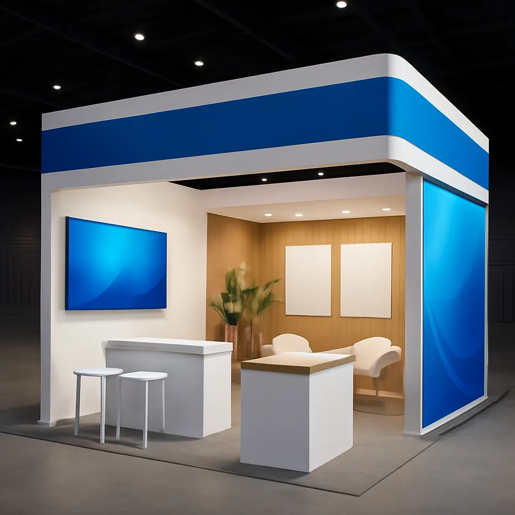 Professional conference booth design example created with AI