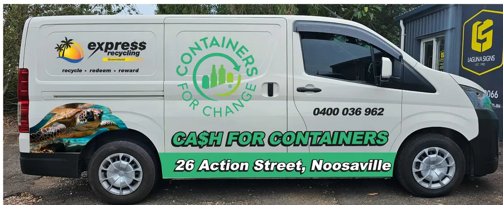 Before: Recycling company van