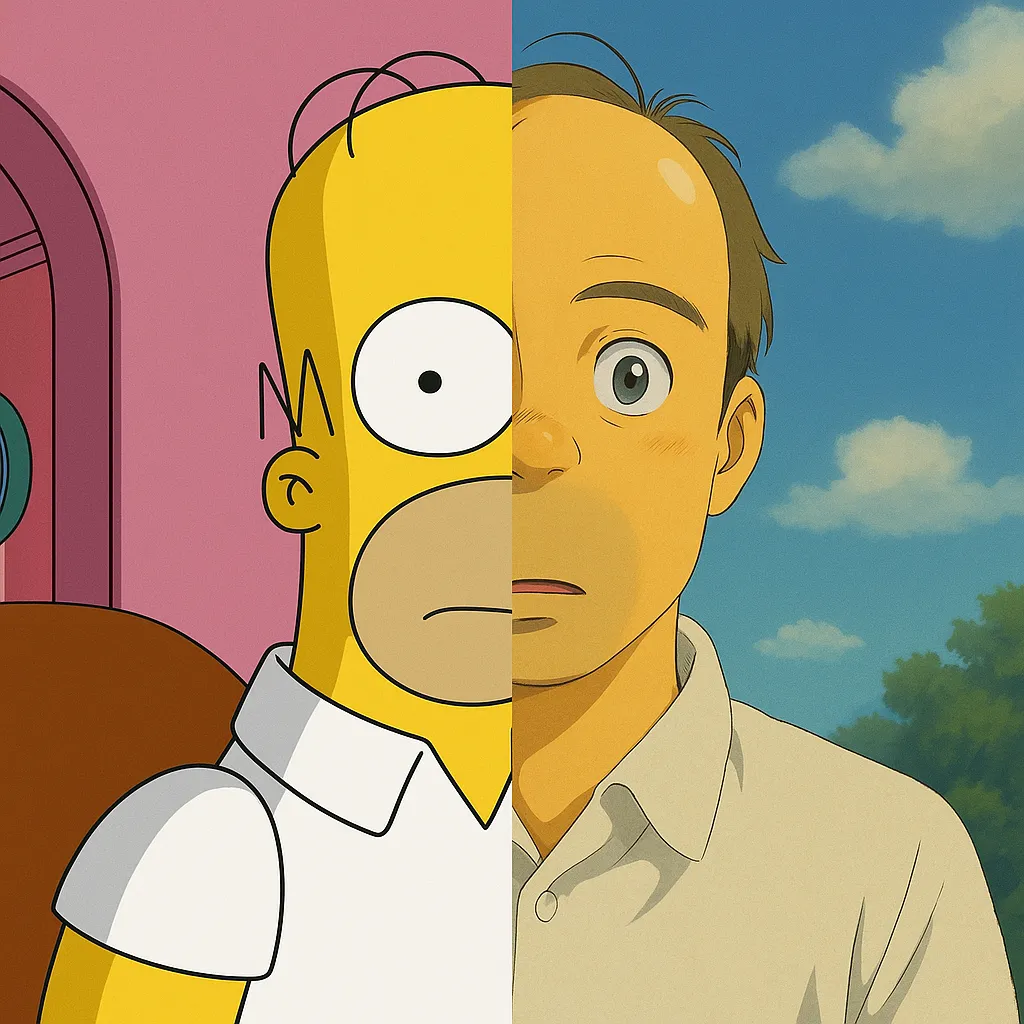 Cartoon photo converted to Ghibli style