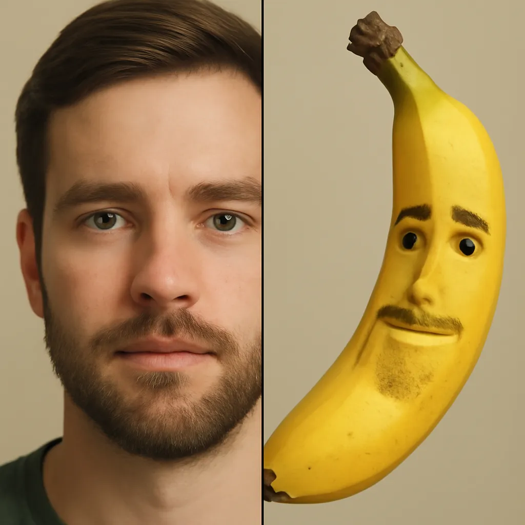Face swap with banana conversion example