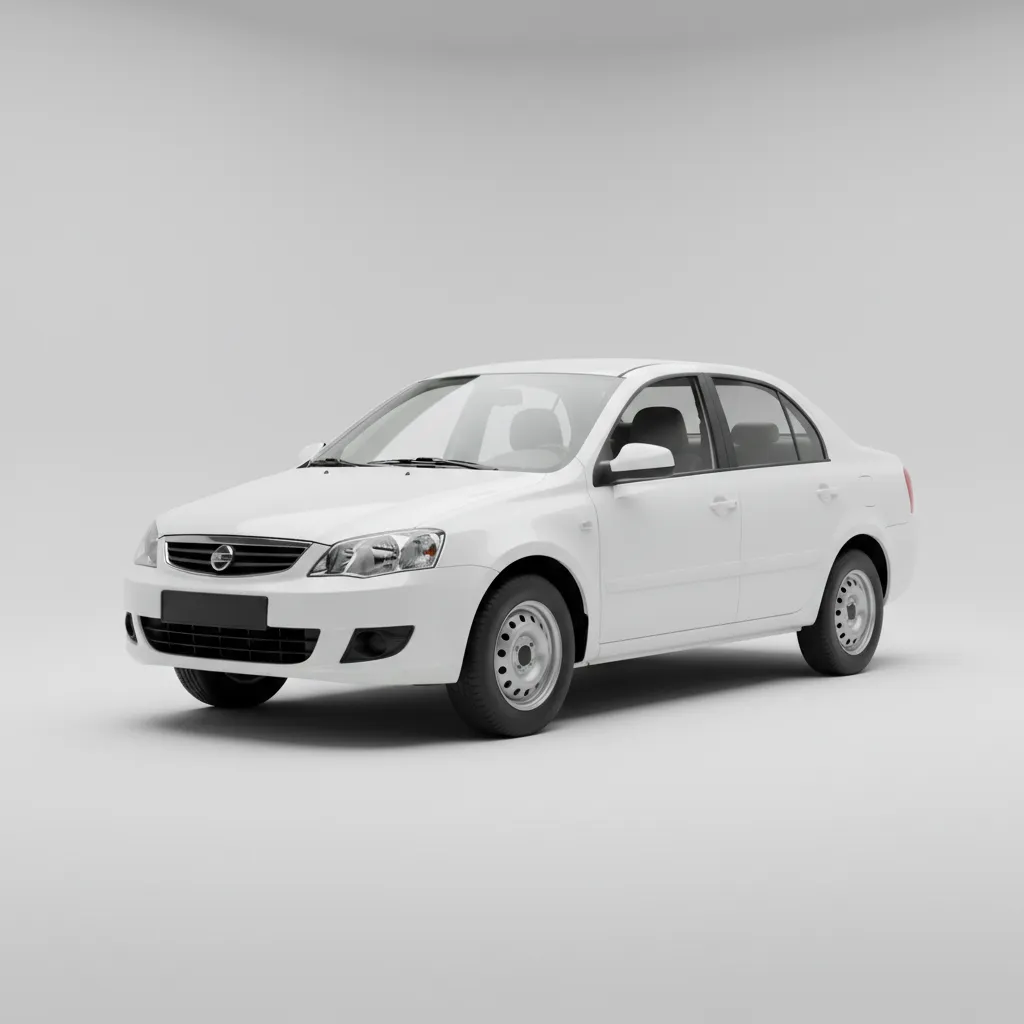 Before: White sedan