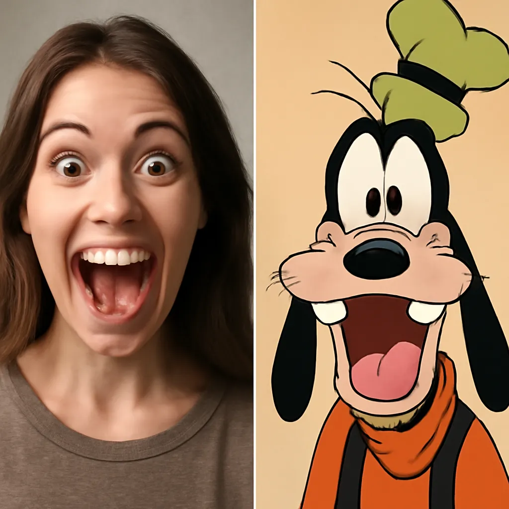 Disney cartoon animation style art conversion example