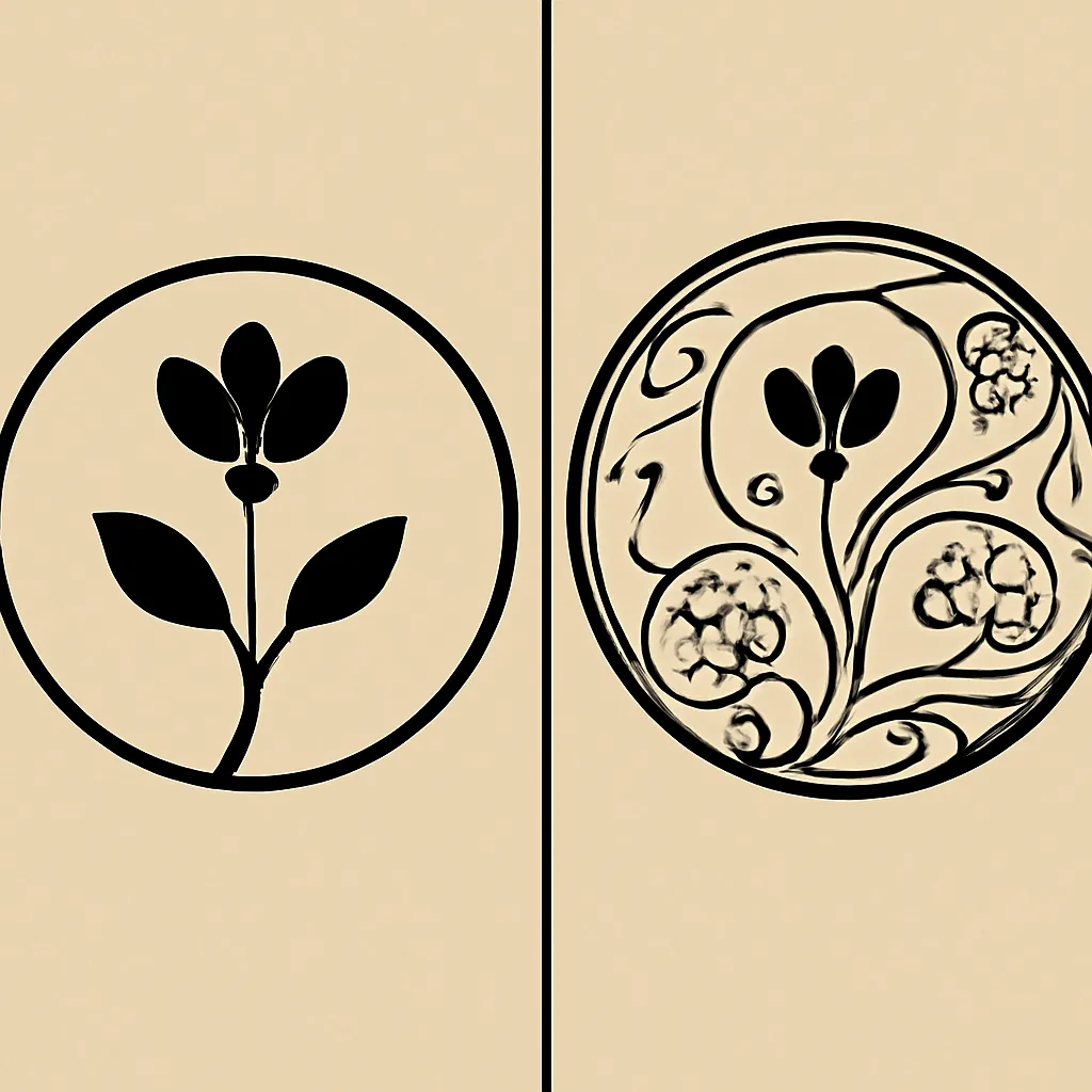 Art Nouveau decorative style art conversion example