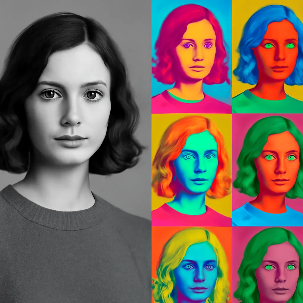 Andy Warhol Pop Art style conversion example