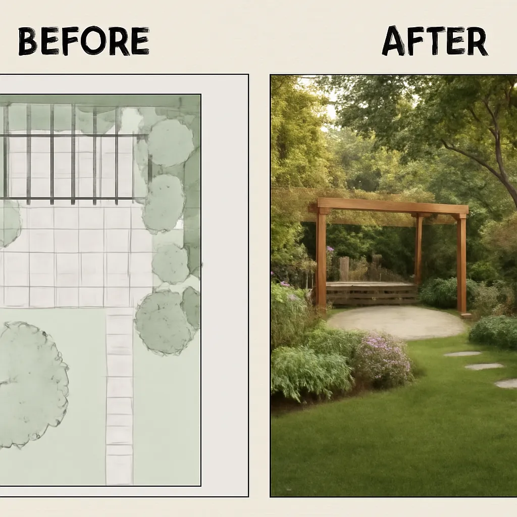 Professional garden layout visualization example