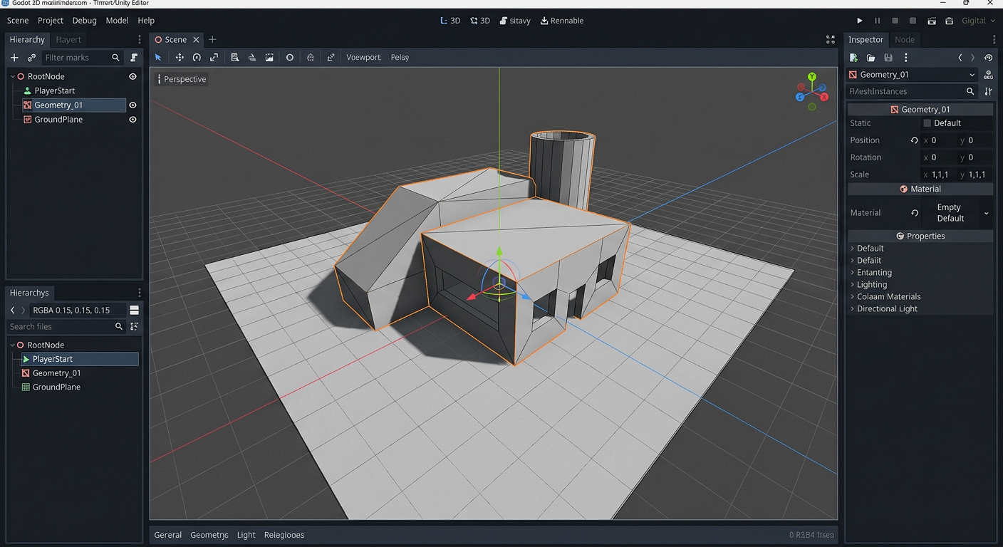 Standard untextured 3D crate model before using Nano Banana Image AI