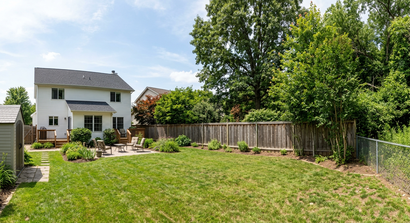 Property before AI fence visualization