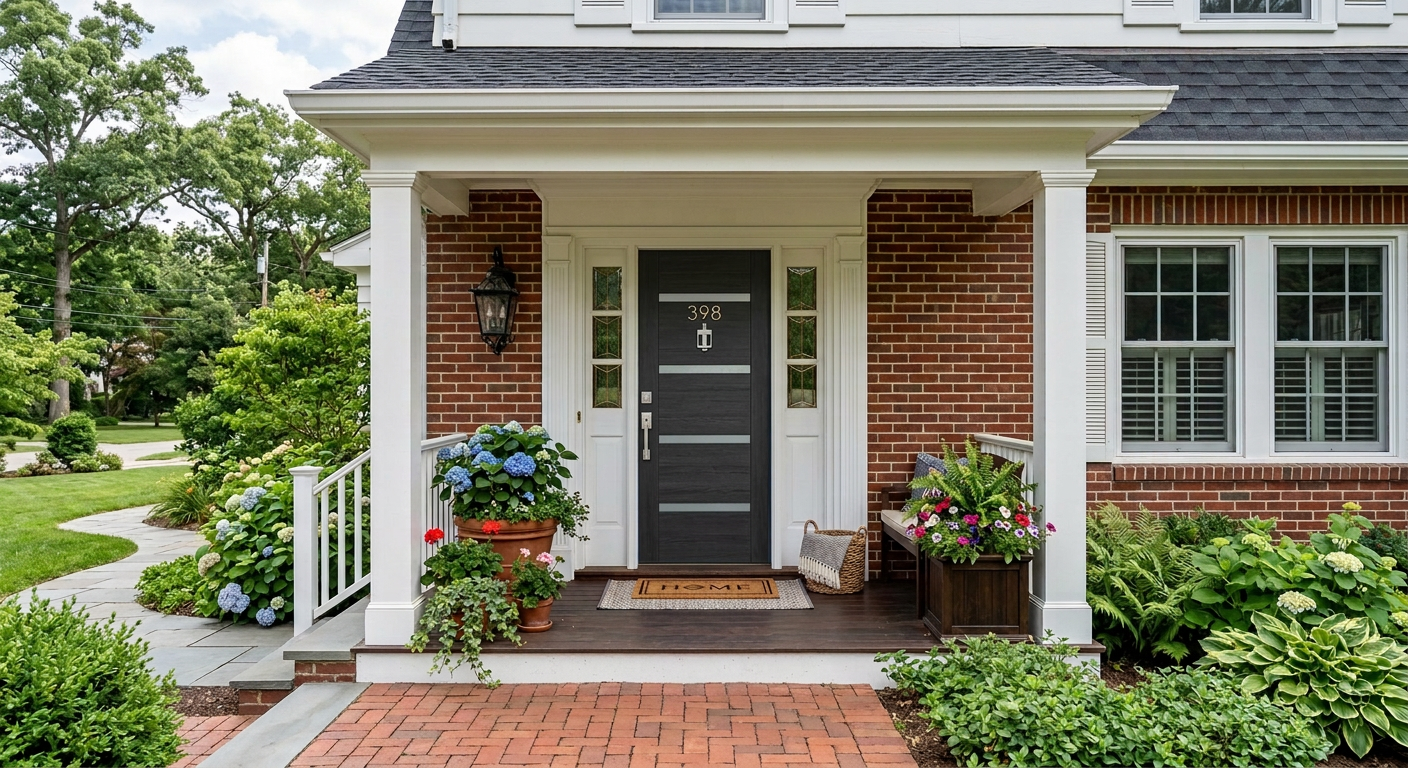Stunning new modern front door generated by Nano Banana Image AI