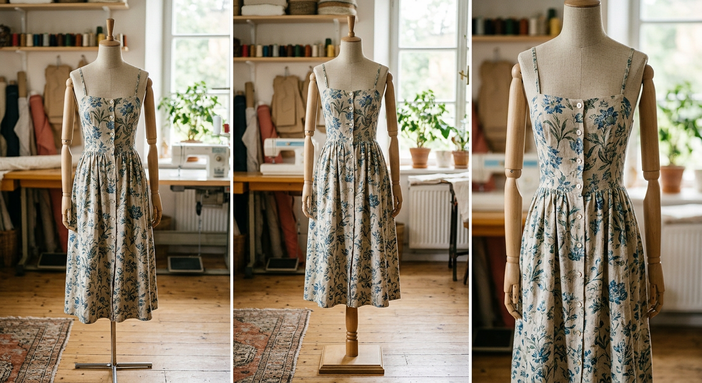 Clothing product photo with visible mannequin before processing