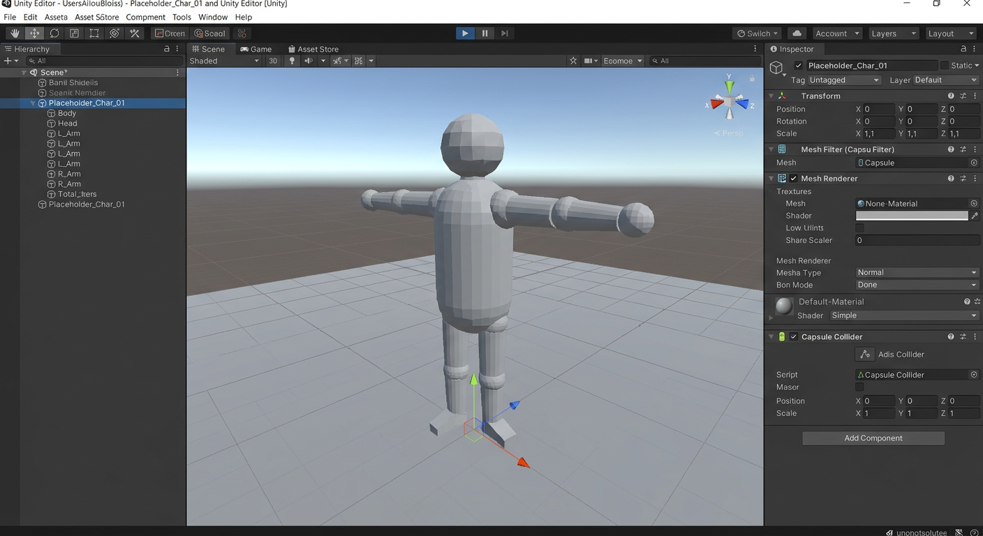Raw concept art or basic design of a retro game enemy before Nano Banana AI enhancement