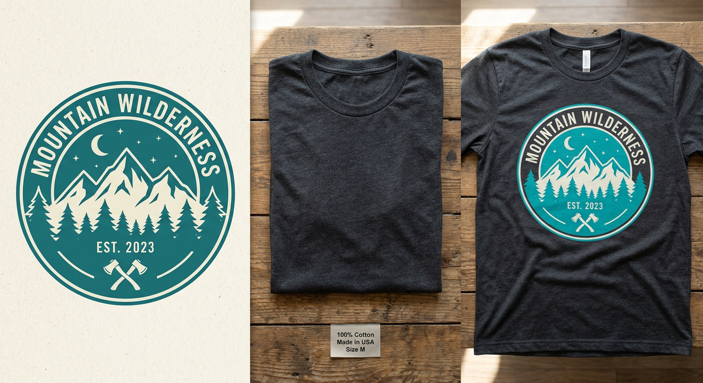 Flat 2D graphic design before being mapped onto a physical garment