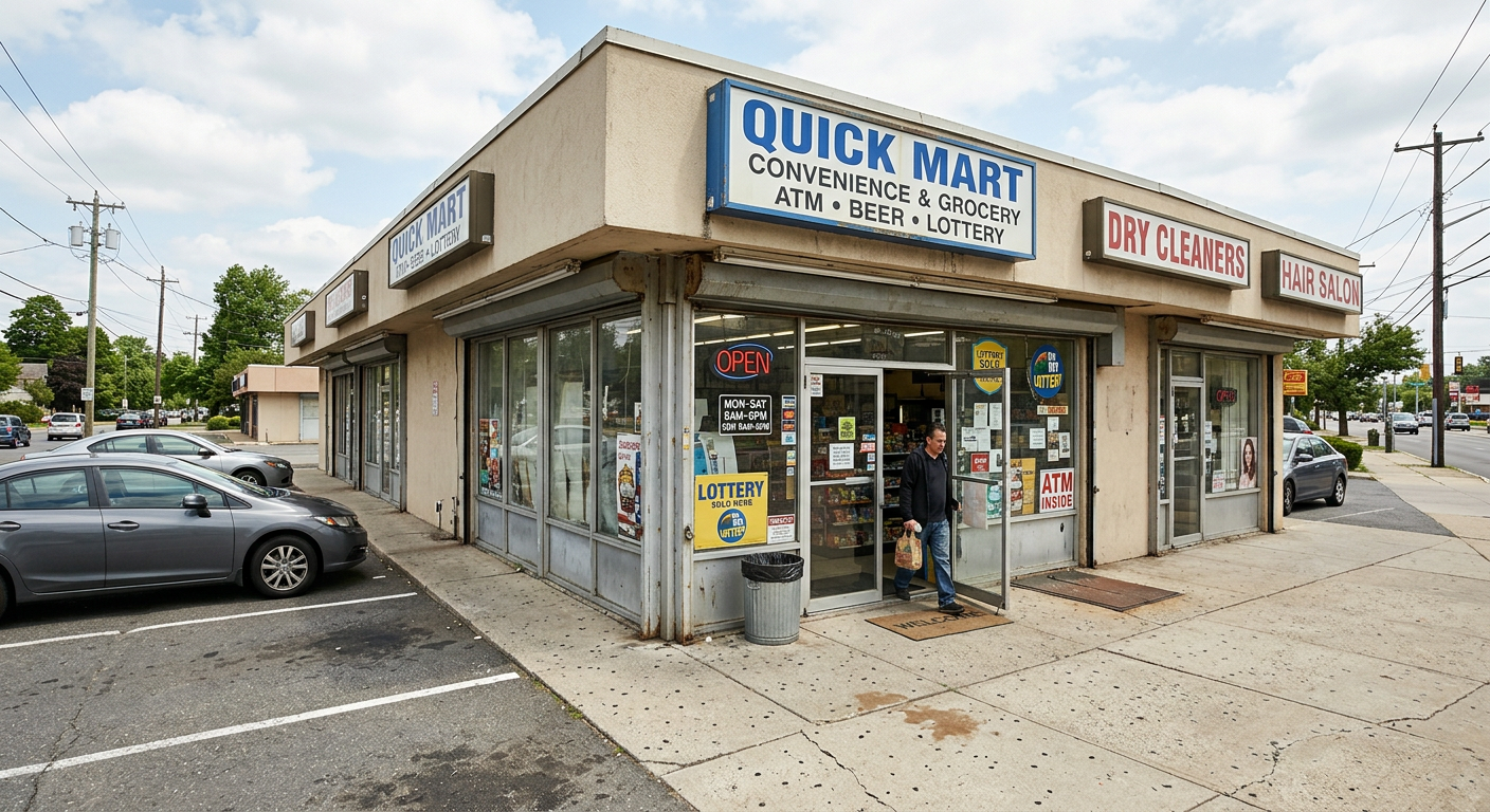Outdated and cluttered retail store layout before remodel