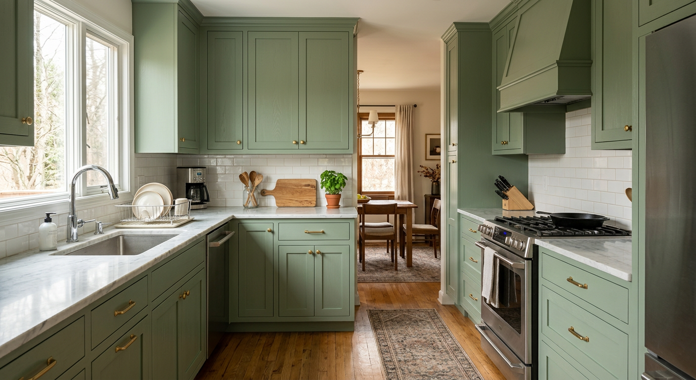 Original kitchen design before cabinet refacing or painting