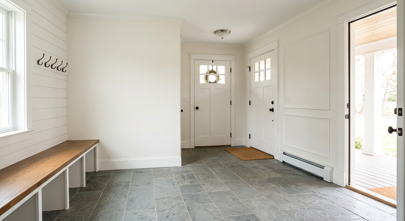 Empty hallway before virtual staging with Nano Banana Image AI