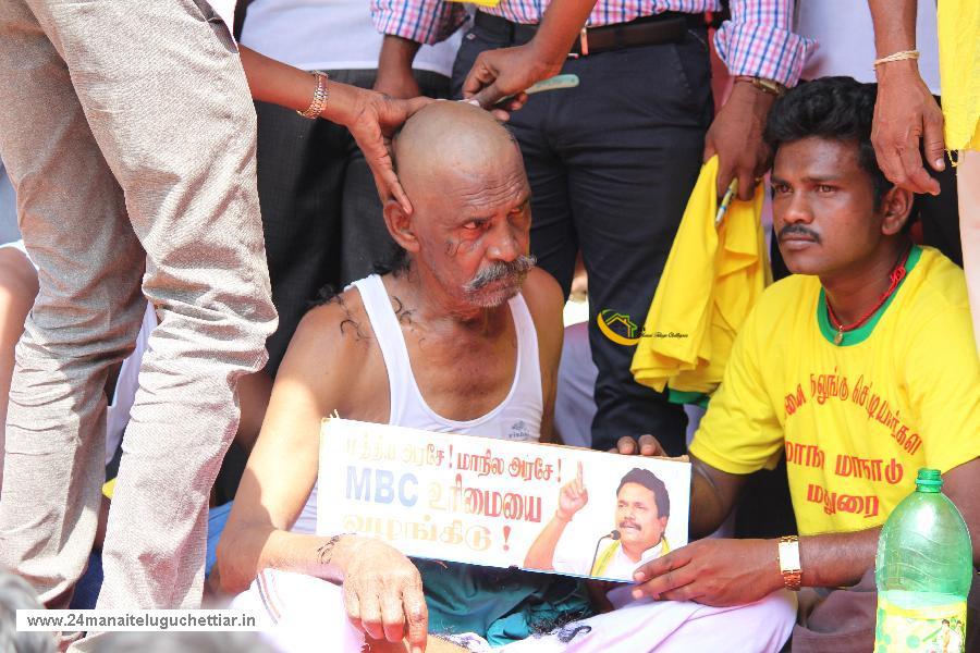 Protest to bring all subsection of our community under MBC category, held in chennai on 02-02-2016: