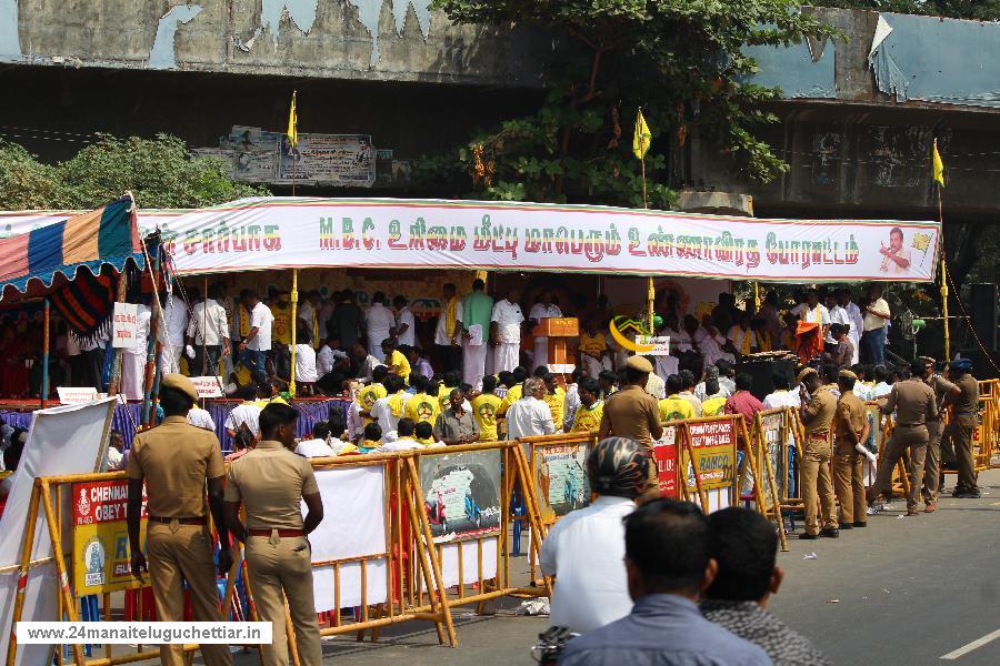 Protest to bring all subsection of our community under MBC category, held in chennai on 02-02-2016: