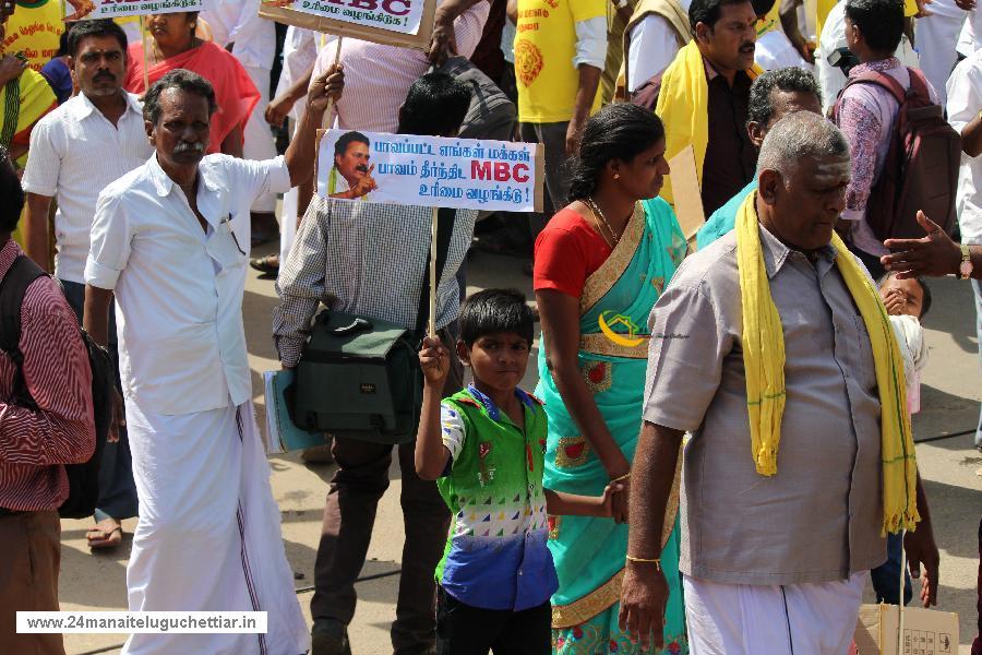 Protest to bring all subsection of our community under MBC category, held in chennai on 02-02-2016: