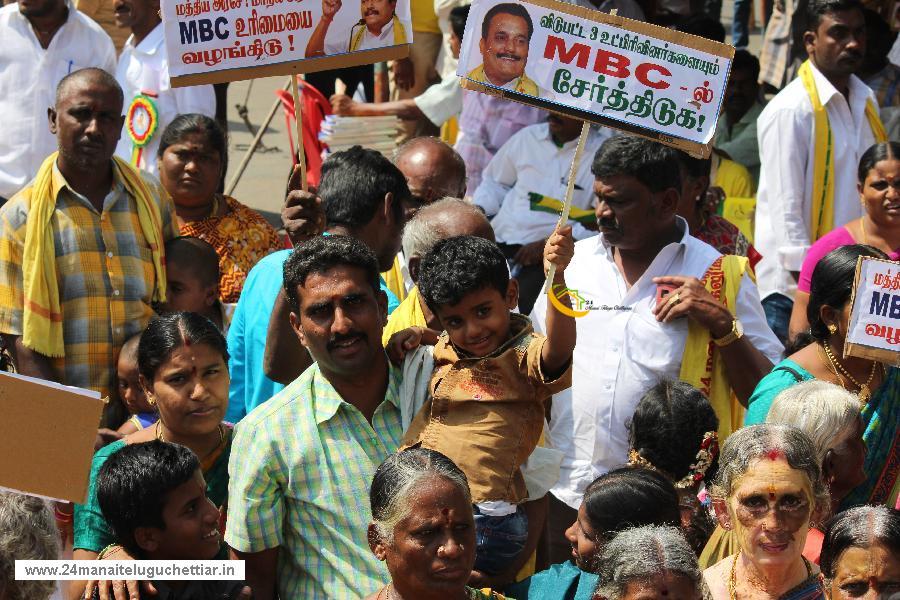 Protest to bring all subsection of our community under MBC category, held in chennai on 02-02-2016: