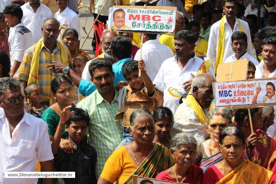 Protest to bring all subsection of our community under MBC category, held in chennai on 02-02-2016: