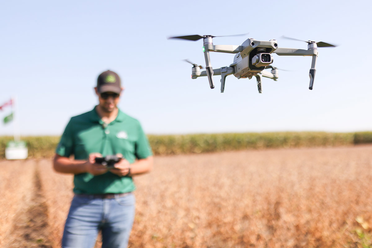 Better Field Solutions Inc. | Inset Brad Flying Drone Over Field