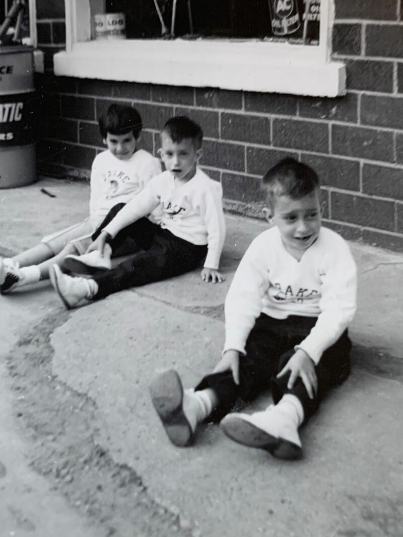 Jean Paul pictured (left to right) with her brothers, John and Tom Paul.