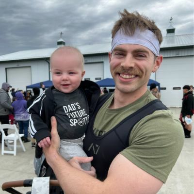 Ethan Day with his son Colton.