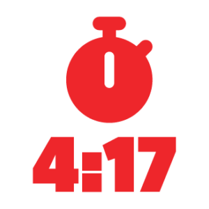 icon of a stopwatch with 4:17 average session time