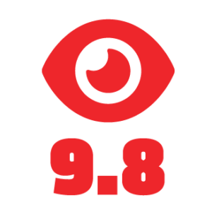 icon of eye with number 9.8 underneath it