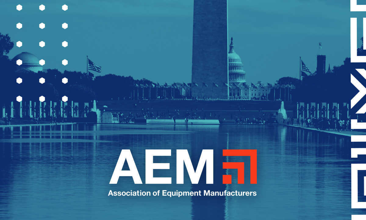 The Association of Equipment Manufacturers logo over a photo of Washington, D.C.