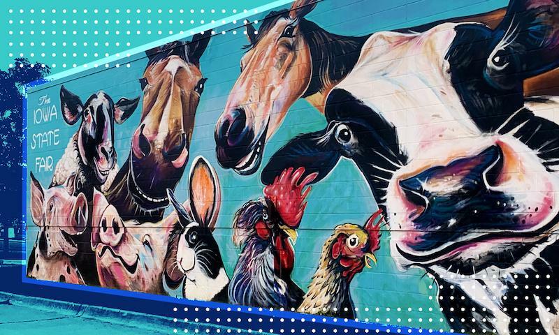 Image of a mural at the Iowa State Fair