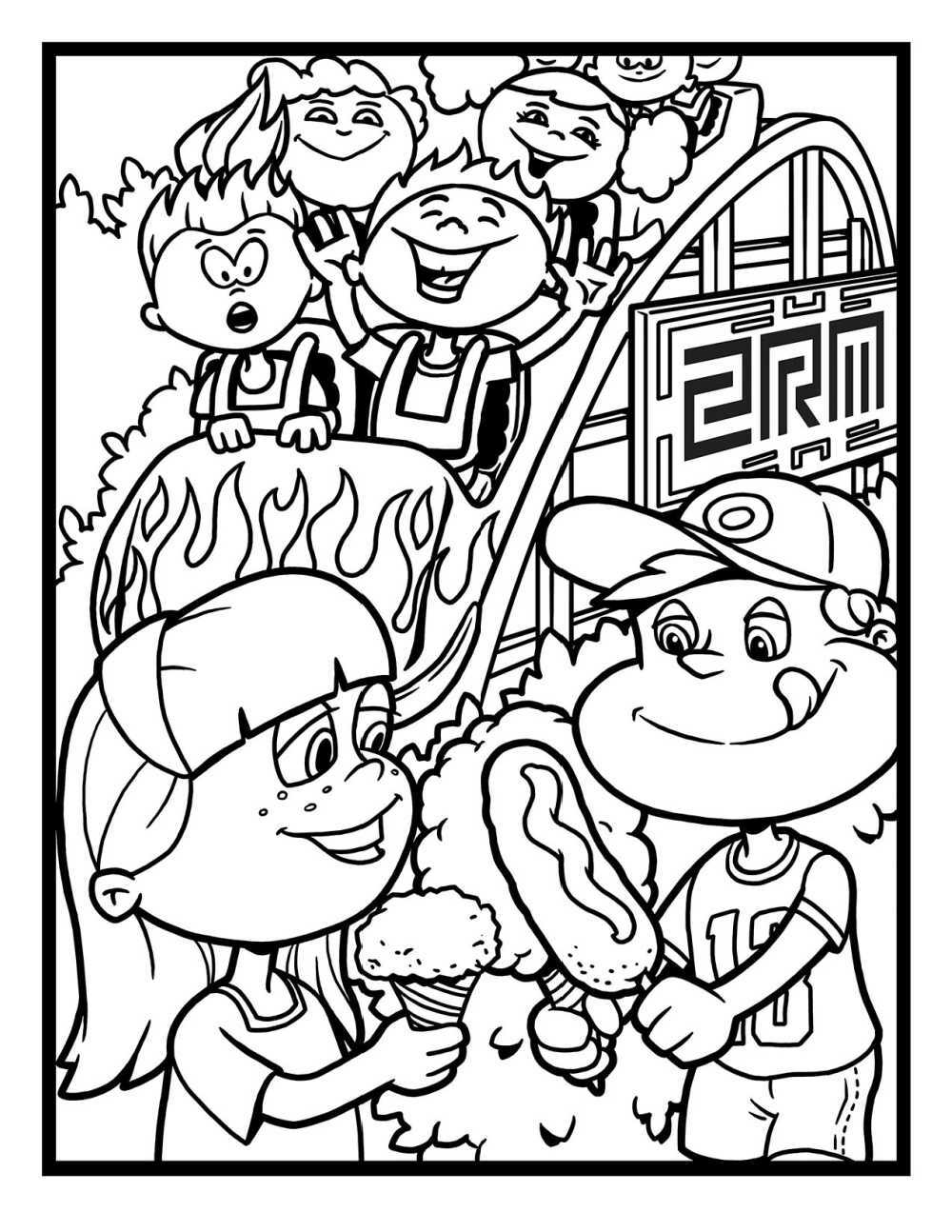 Two Rivers Coaster Coloring Page