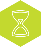 Icon of an hourglass