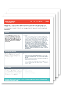 crisis communication plan template