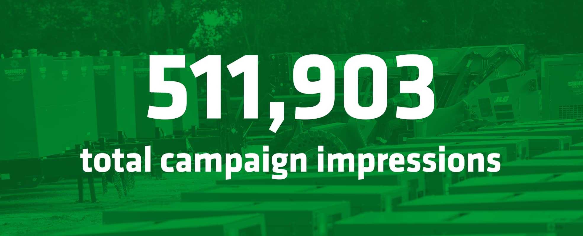 Sunbelt results 511,903 total campaign impressions