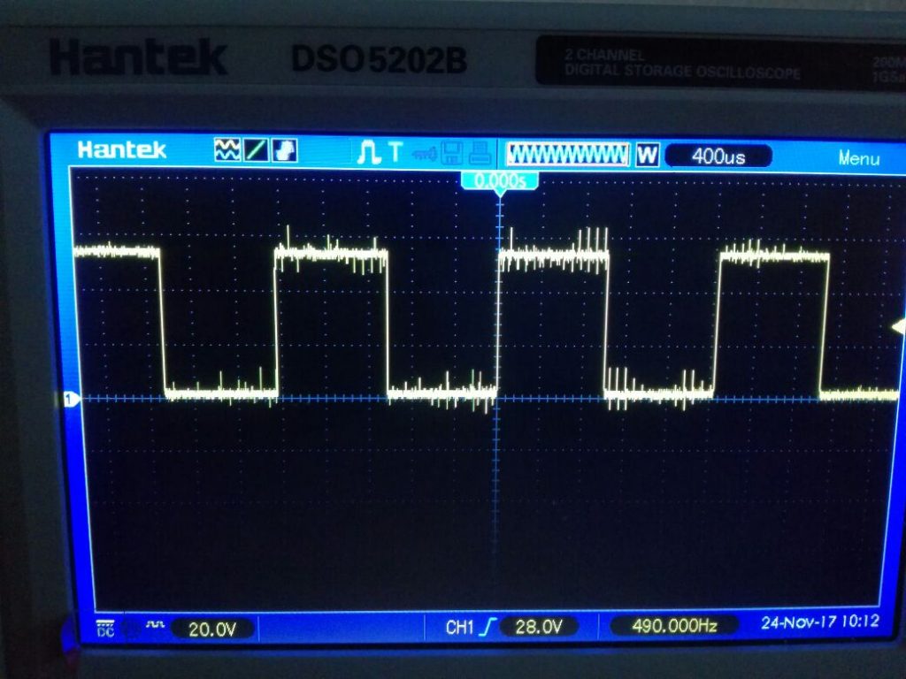 arduino analogwrite pulse before on