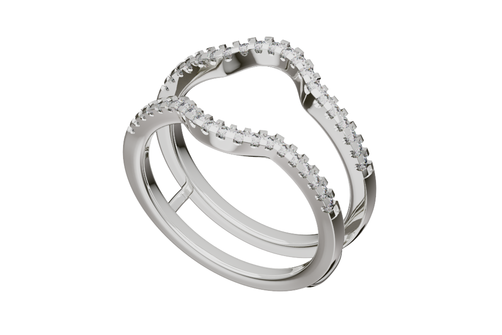 Chevron Pave Slim Ring Jacket