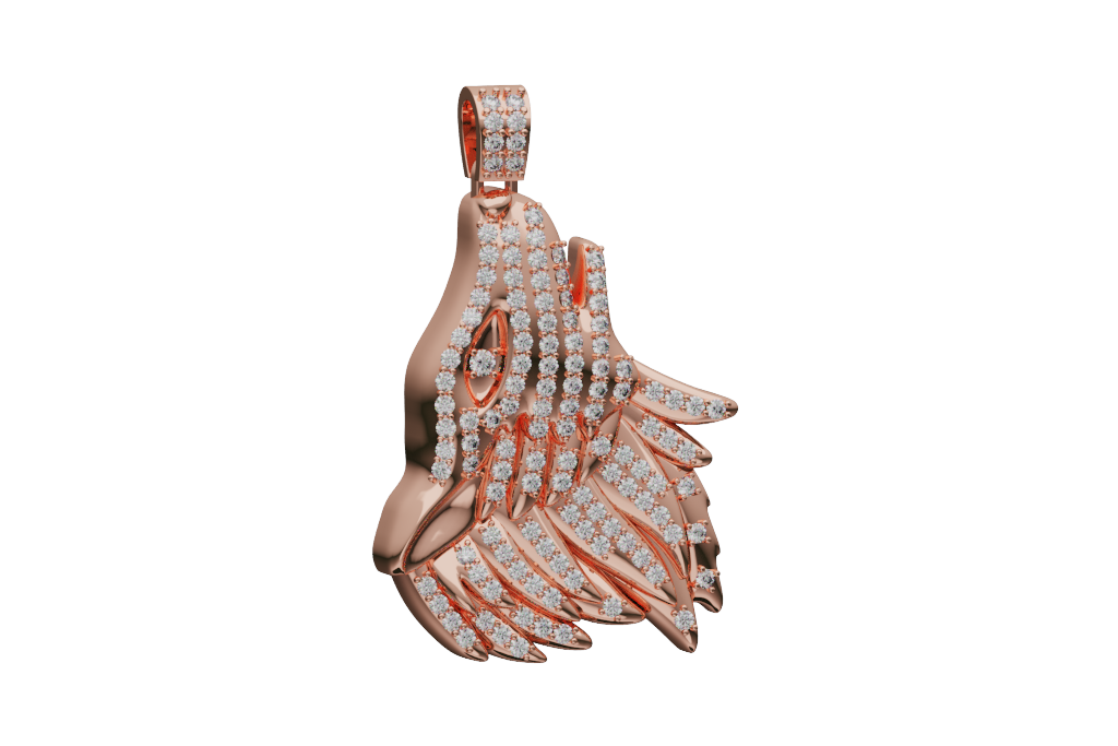 Wolf Pave Pendant