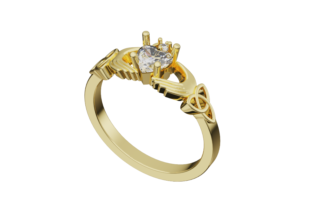 Heart Claddagh Ring
