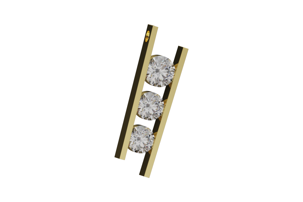 Round Three-Stone Pendant