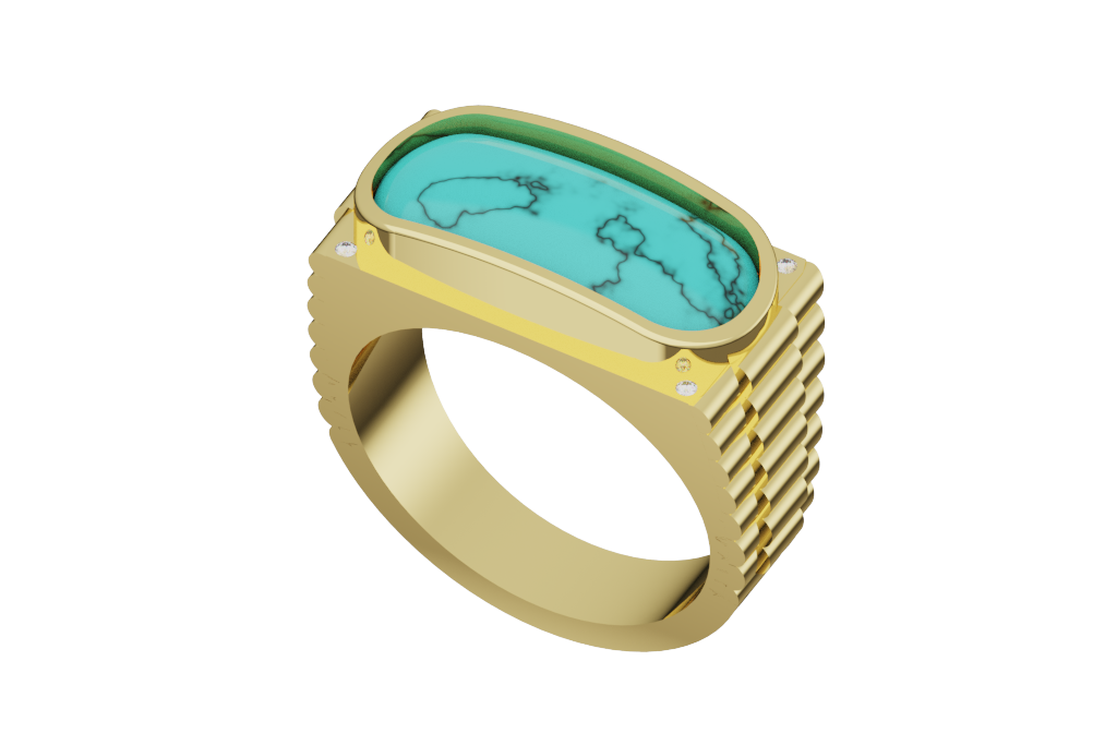 Signet Bezel-Set Ring