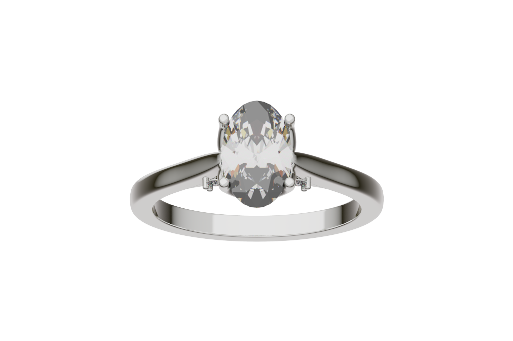 Oval Cathedral Engagement Ring