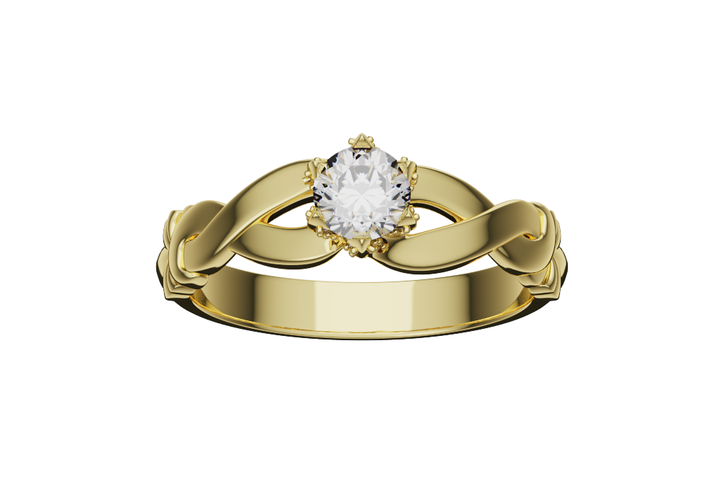 Round Celtic Engagement Ring