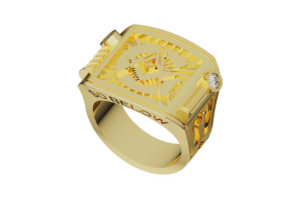 Round Masonic Ring