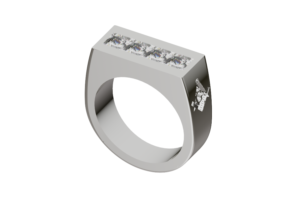 Masonic Channel-Set Ring