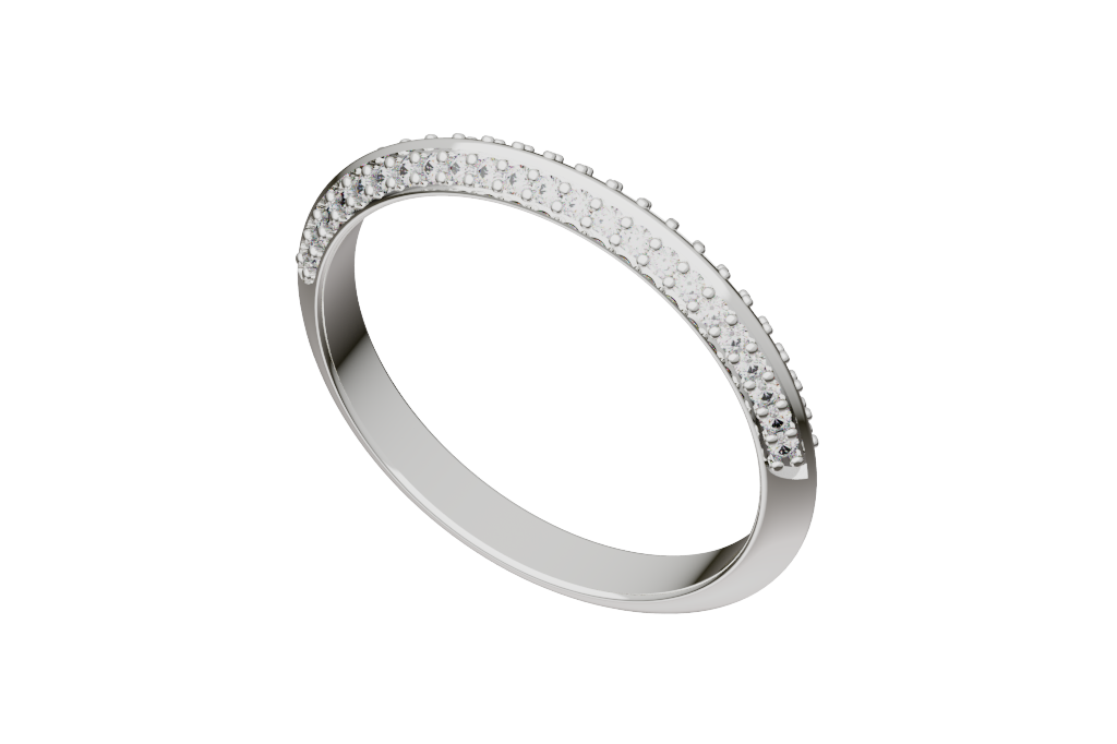 Round Pave Knife Band