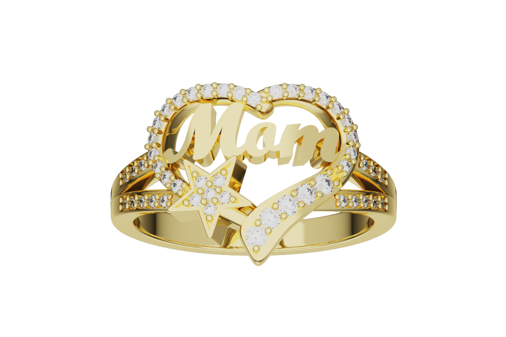 Heart Pave Ring