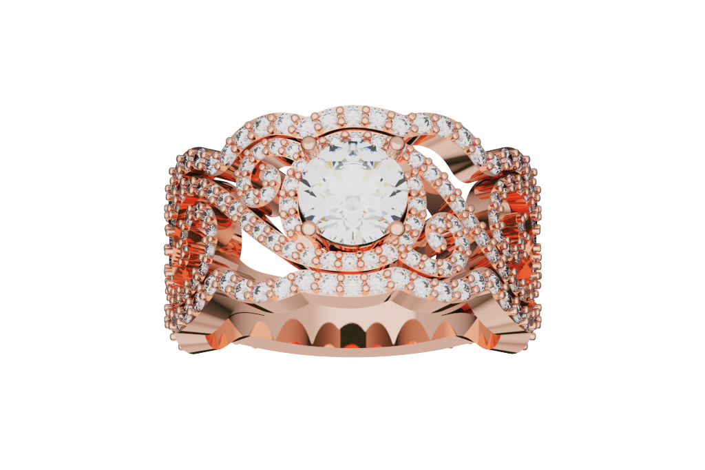 Round Halo Engagement Ring