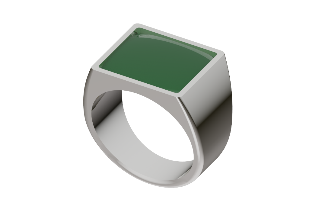 Signet Bezel-Set Minimal Ring