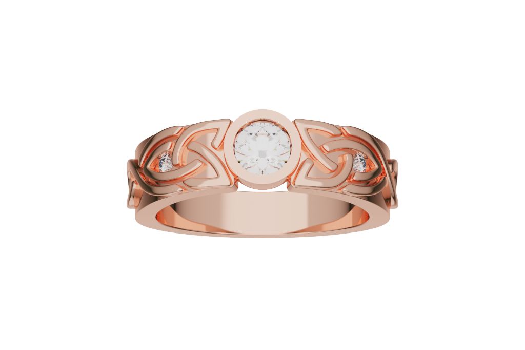 Round Celtic Engagement Ring